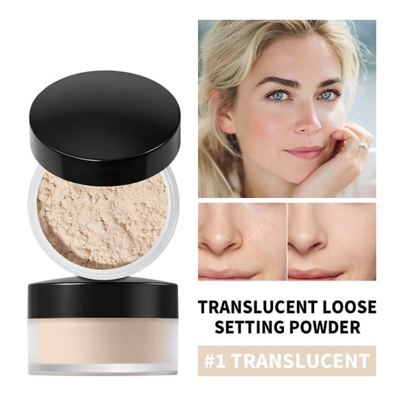 Lenkho Translucent Loose Setting Powder - 3 Shades Oil Control Face Powder Long-Lasting -Free Makeup Setting With Vitamin E
