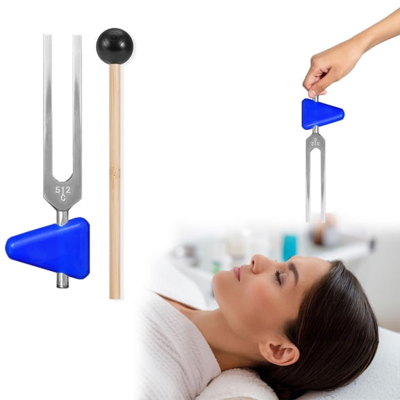Lenkho Tuning Forks for Healing (512Hz) - Body Weighted Tuning Forks Medical for Chakra Healing - Sound Therapy - Tuning Fork Set Frequency Healing Devices