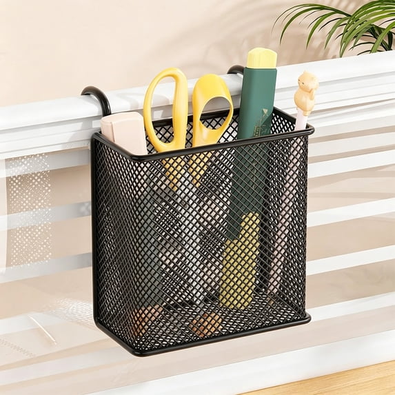 Lenkho Wall‑Mount Hanging Pen Holder, Multifunctional Storage Box & Desk Organizer, Space‑Saving Accessory Caddy for Office Desktop, Workstation & Bedroom Side Storage