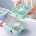 thumbnail image 1 of Lenkho Wheat Straw 5-Compartment Bento Lunch Box, Reusable Separated Food Storage Box with Sealed Lid, Stackable Lunch Boxes for Adults, Ideal for Office, Picnic and Daily Use, 1 of 5