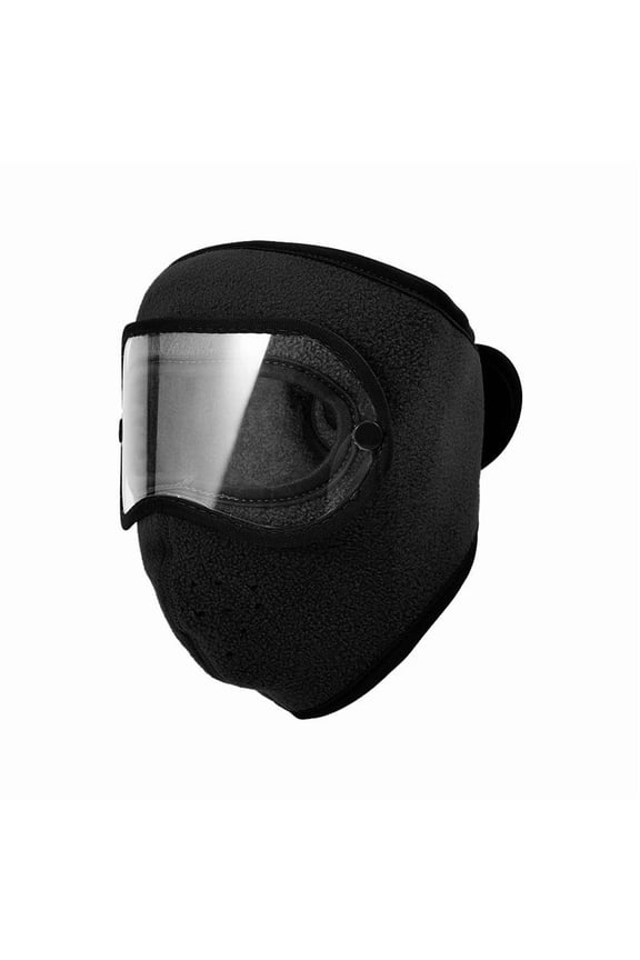Windproof Fleece Full Face Ski Mask, Warm Thermal Winter Riding Face Cover, With Clear HD Protective Goggles, Cold Resistant Full Coverage Headgear For Outdoor Sports