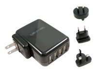Lenmar ACUSB4 - Power adapter - 2 A - 4 output connectors (USB) - black