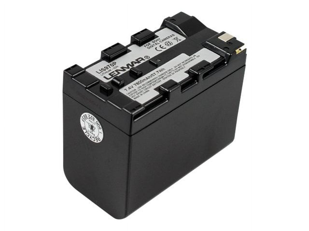 Lenmar LIS 970P - Battery - Li-Ion - 7800 mAh - dark gray - for Sony HVR-V1P, Z1J, Z7J; NXCAM HXR-NX100, NX200, NX5R, NEX-FS100, FS700; XDCAM PXW-Z150 - image 1 of 2