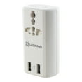 thumbnail image 1 of Lenmar Ultra-Compact All-in-One Travel Adapter with USB Port (White), AC150USBW, 1 of 7