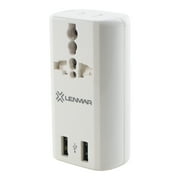 Lenmar Ultra-Compact All-in-One Travel Adapter with USB Port White, AC150USBW