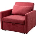 thumbnail image 1 of Lenna Green Flanneiette Tufted Convertible Chair, 1 of 1