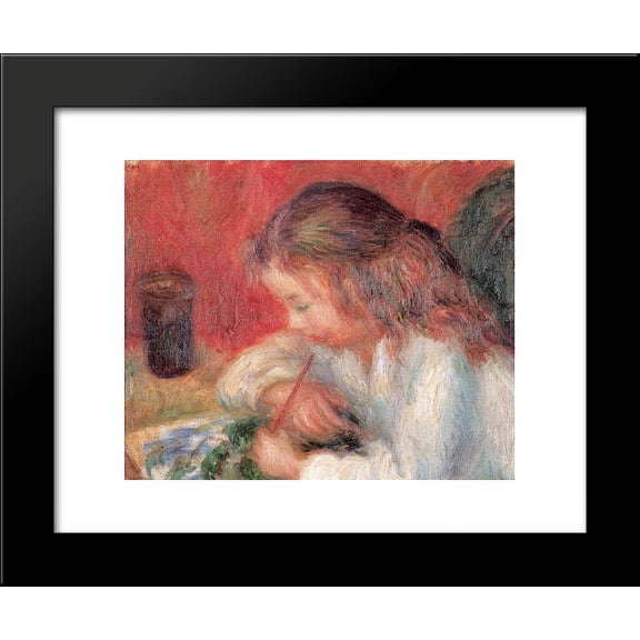 Lenna Painting (The Artist's Daughter) 20x24 Framed Art Print by William James Glackens