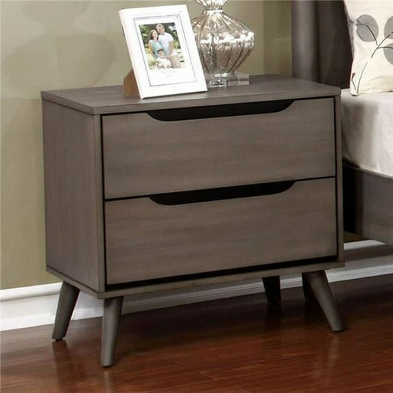 Lennart Mid - Century Modern Nightstand, Gray
