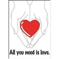 thumbnail image 1 of Lennon and McCartney All You Need Is Love-Hands - Exclusive Artwork Fridge Magnet, 2.5" X 3.5", 1 of 1