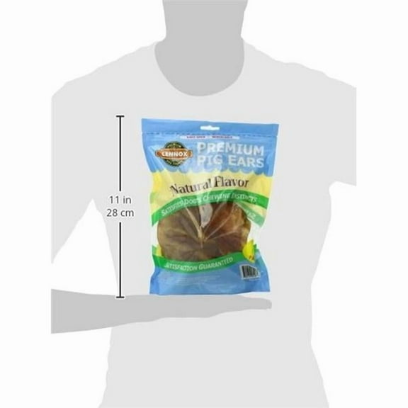 Rawhide Express 105474 Lennox Premium Pig Ears Natural Dog Treats - Pack of 8