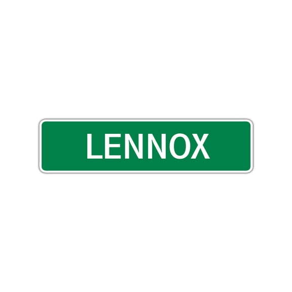 Lennox Boys Children Name Letter Printed Label Novelty Kids Bedroom Indoor Outdoor Wall Plaque Decoration Aluminum Metal Sign 4"x18"