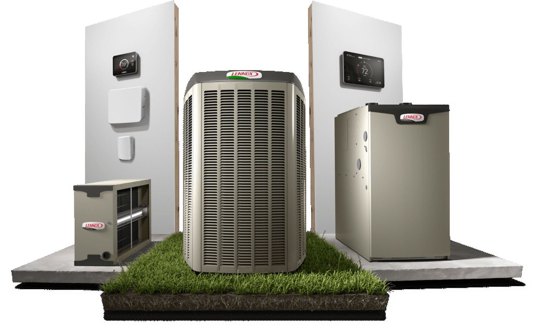 Lennox 48000 BTU 1600 Sq Ft Central Air Conditioner, White