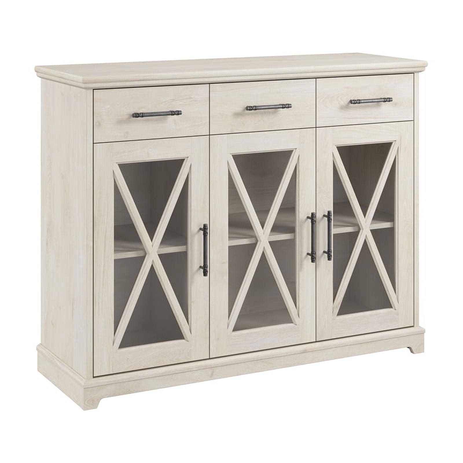 Lennox Farmhouse TV Stand for 65 Inch TV in Linen White Oak - Engineered Wood