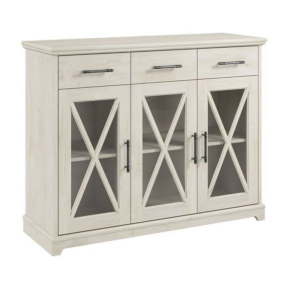 Lennox Farmhouse TV Stand for 65 Inch TV in Linen White Oak - Engineered Wood