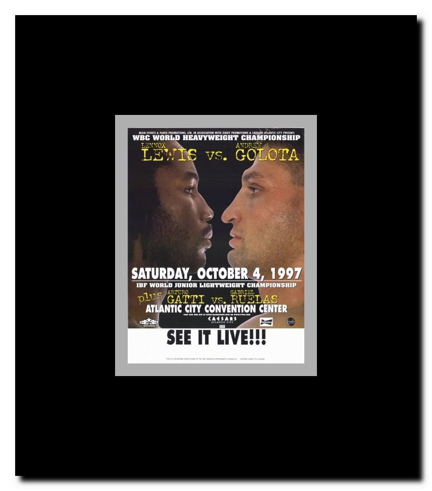 Lennox Lewis vs Andrew Golota Framed Movie Poster