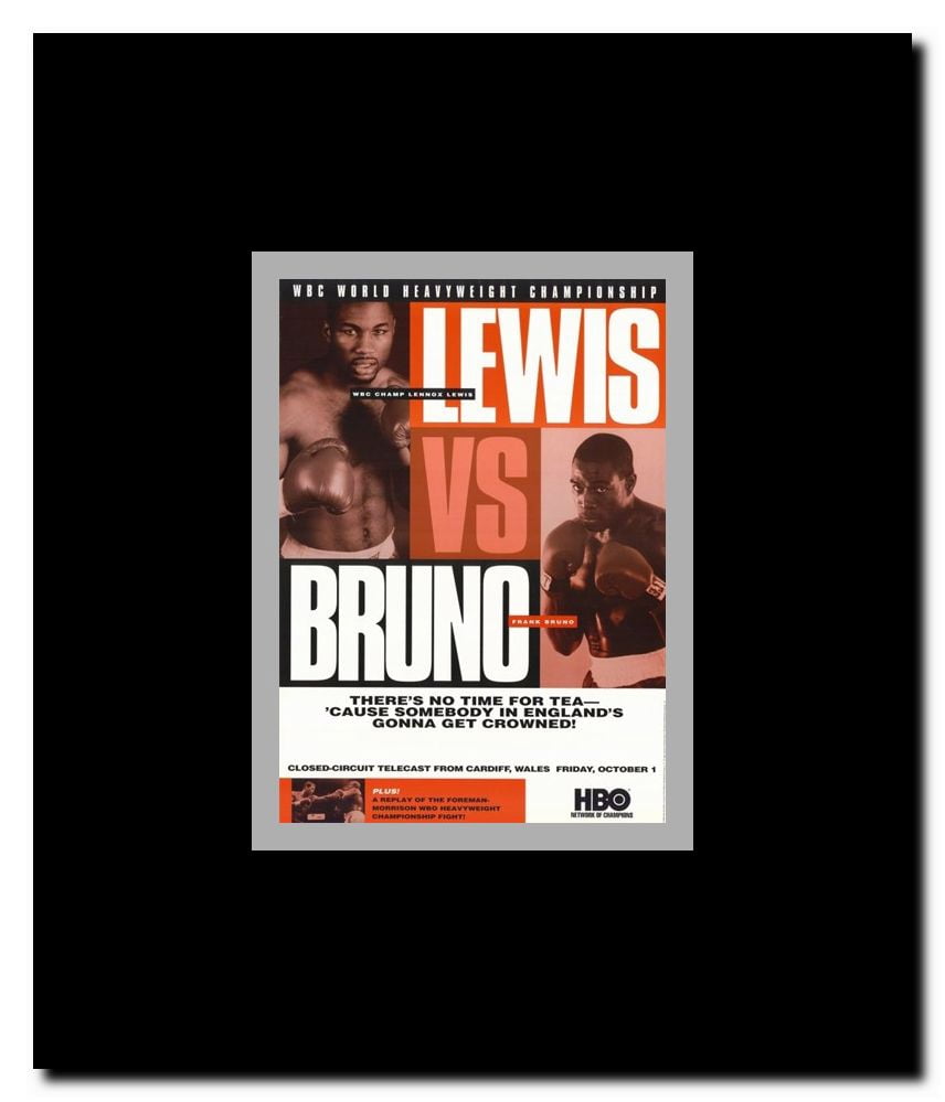Lennox Lewis vs Frank Bruno Framed Movie Poster