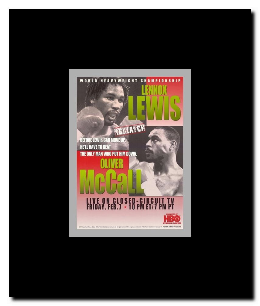 Lennox Lewis vs Oliver McCall Framed Movie Poster