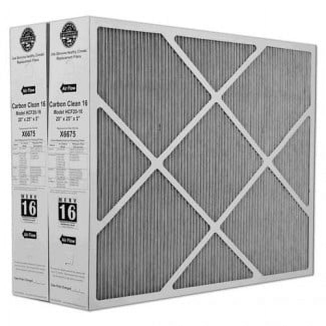 Lennox X6675 Carbon Coated 20x25x5 MERV 16 Furnace Air Filter 2 Pack