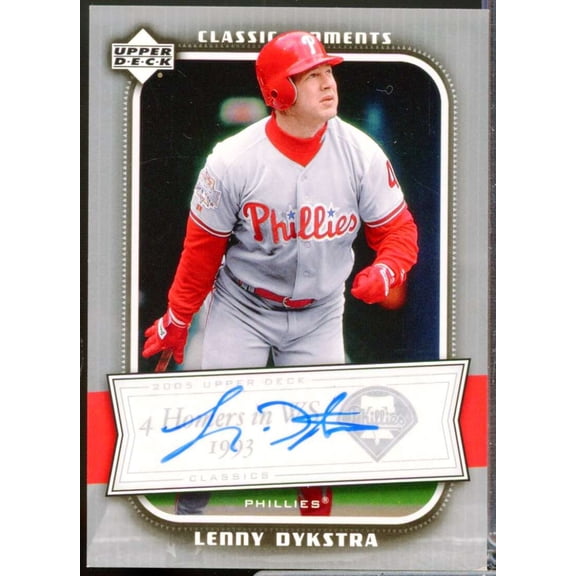 Lenny Dykstra Card 2005 Upper Deck Classics Moments Autograph #LD