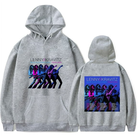 Lenny Kravitz Blue Electric Light Tour 2025 Hoodies Cosplay Pullover Hip Hop Sweatshirt
