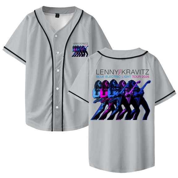 Lenny Kravitz Blue Electric Light Tour 2025 Jersey Hip Hop Baseball Jacket Fashion Shirt