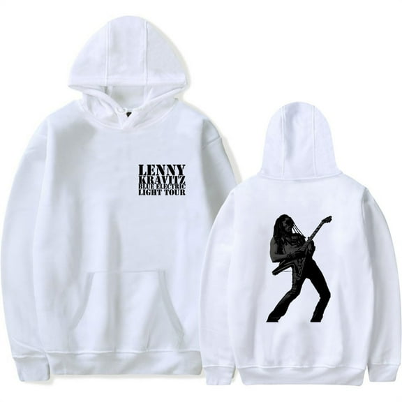 Lenny Kravitz Blue Electric Light Tour Hoodies Casual Sweatshirts Hip Hop Pullovers