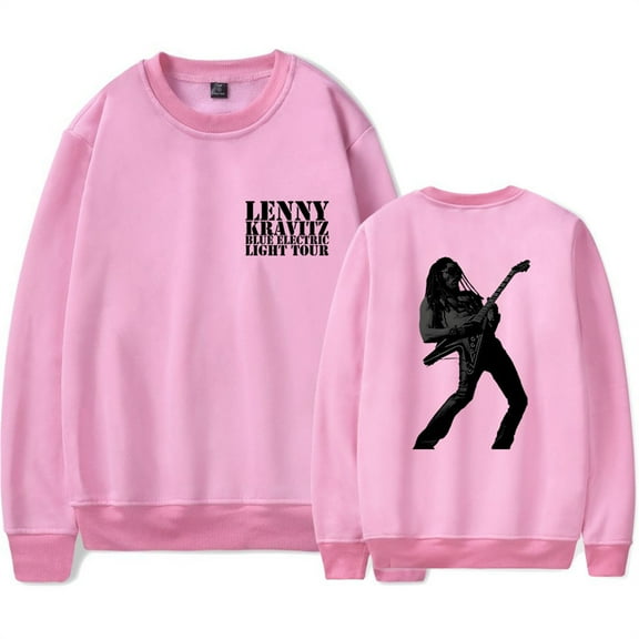 Lenny Kravitz Blue Electric Light Tour Sweatshirts Hip Hop Crewneck Unisex Clothes