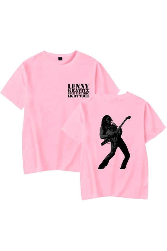 Lenny Kravitz Blue Electric Light Tour Tshirt Cosplay Short Sleeve Tee Women Men Tops