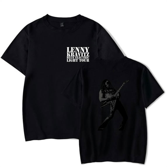 Lenny Kravitz Blue Electric Light Tour Tshirt Cosplay Short Sleeve Tee Women Men Tops