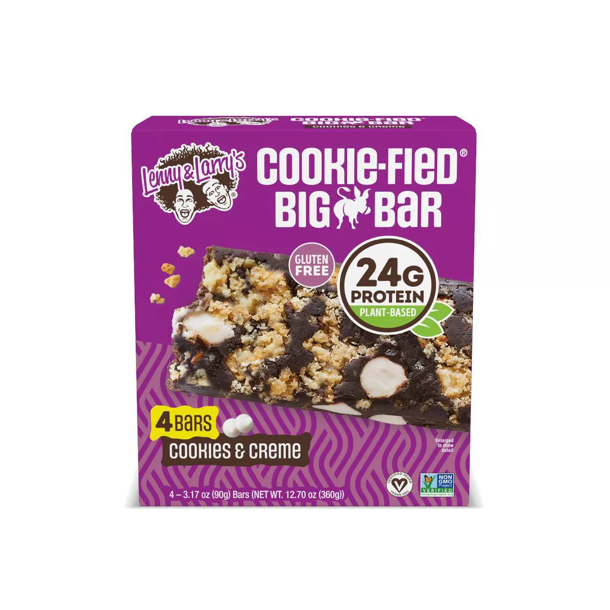 Lenny & Larry's Cookie-fied Big Bar - Cookies & Creme - 3.17oz/4ct