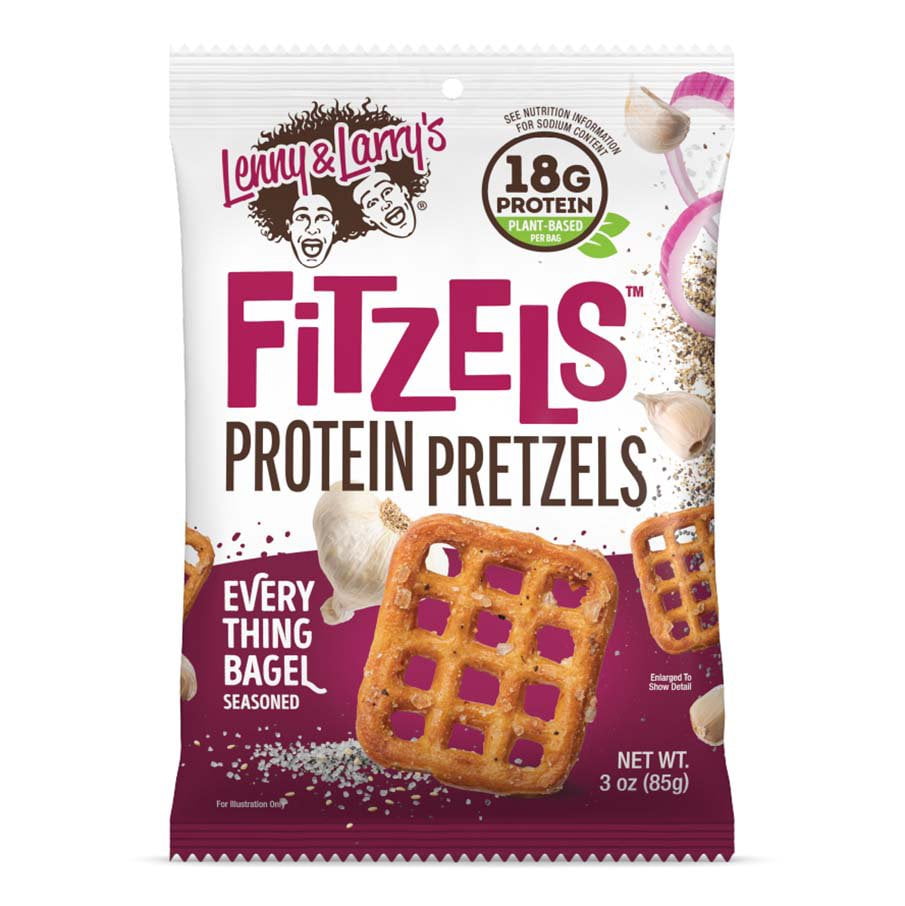 Lenny & Larry's Fitzels Protein Pretzels - Everything Bagel, 3 oz (Package May Vary)
