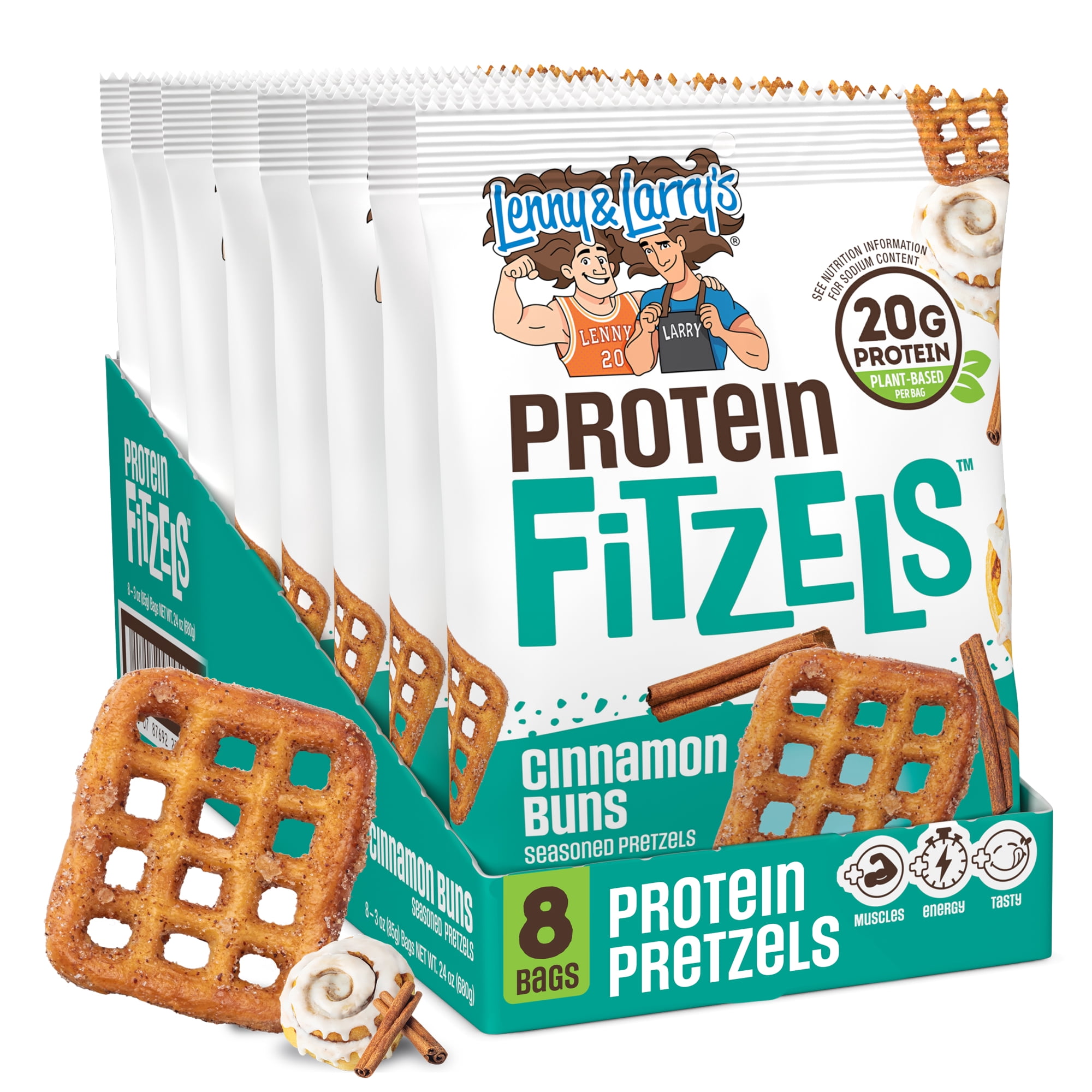 Lenny & Larry's High Protein Snacks, Vegan Keto Pretzels with 20g