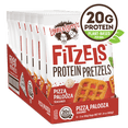 thumbnail image 1 of Lenny & Larry's Fitzels Protein Pretzels Snack, Pizza Palooza, 20g of Protein, 8 Pack, 1 of 6