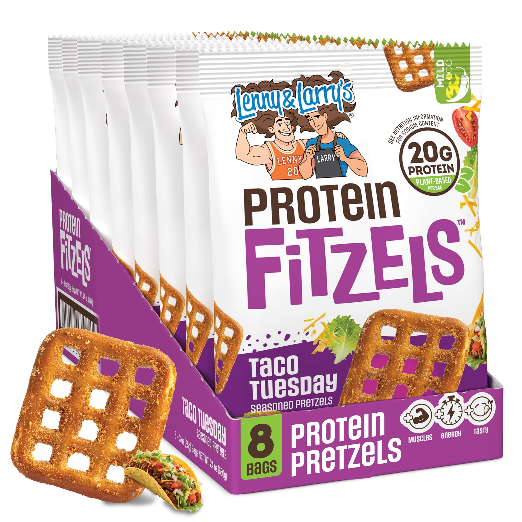 Lenny & Larry's Protein Pretzels, Everything Bagel Flavor, 20g