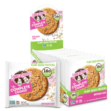 Lenny & Larry's The Complete Cookie, Birthday Cake, 4 oz, 12 Ct