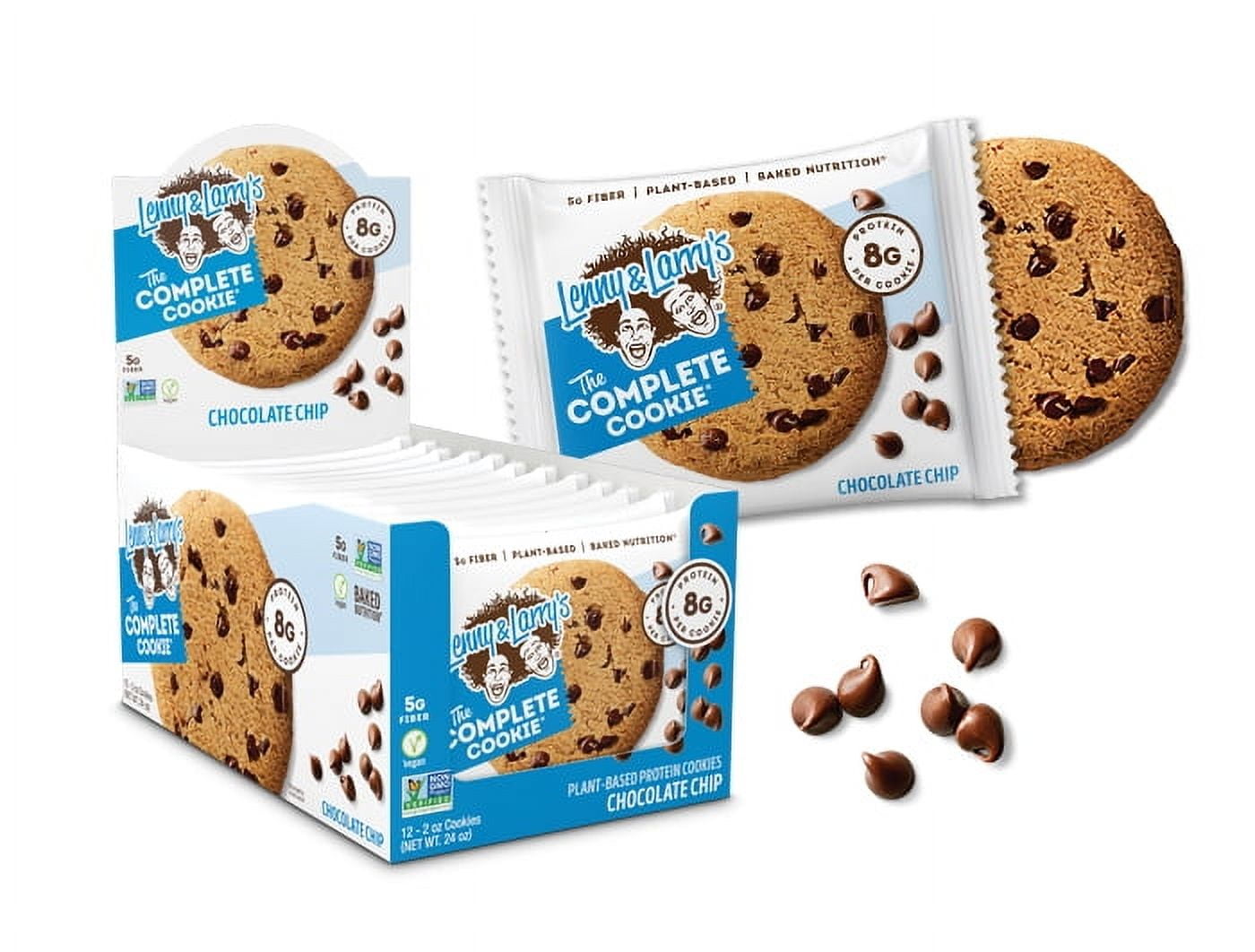 Lenny & Larry's Complete Chocolate Chip Cookies, 8g Plant Protein ...
