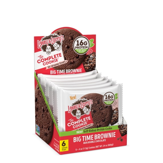 Lenny & Larry's Protein Cookie, Big Time Brownie, 4 oz, 6 Ct