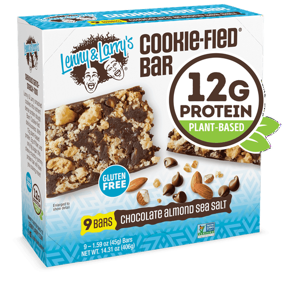 Lenny & Larry's The Complete Cookie-Fied Bar, Chocolate Almond Sea Salt, 9 Ct