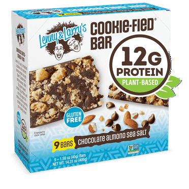 Lenny & Larry's The Complete Cookie-Fied Bar, Chocolate Almond Sea Salt, 9 Ct
