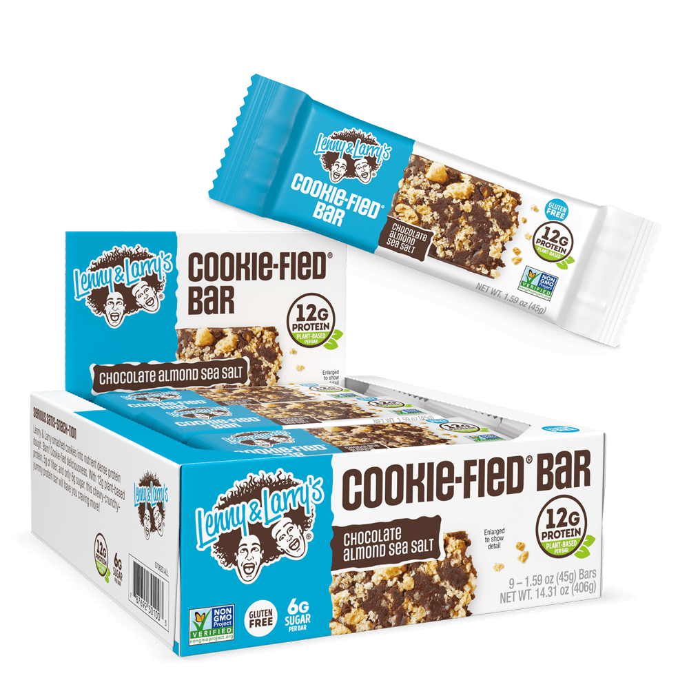 Lenny & Larry's The Complete Cookie-Fied Bar, Chocolate Almond Sea Salt, 9 Ct