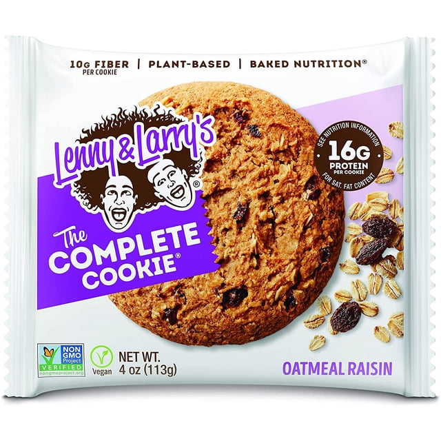 Lenny & Larry's The Complete Cookie, Oatmeal Raisin, 16g Plant Protein ...