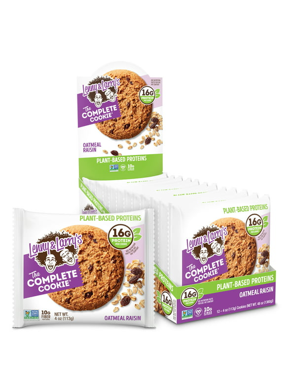 Lenny & Larry's The Complete Cookie, Oatmeal Raisin, 4 oz, 12 Ct