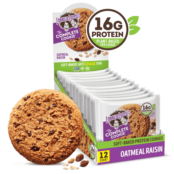 Lenny & Larrys The Complete Cookie  Oatmeal Raisin, Soft-Baked Protein Cookie, 4 oz