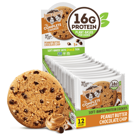 Lenny & Larry's The Complete Cookie, Peanut Butter Chocolate Chip, 4 oz, 12 Ct