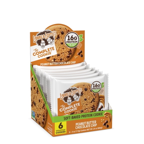 Lenny & Larry's Protein Cookie, Peanut Butter Chocolate Chip, 4 oz, 6 Ct