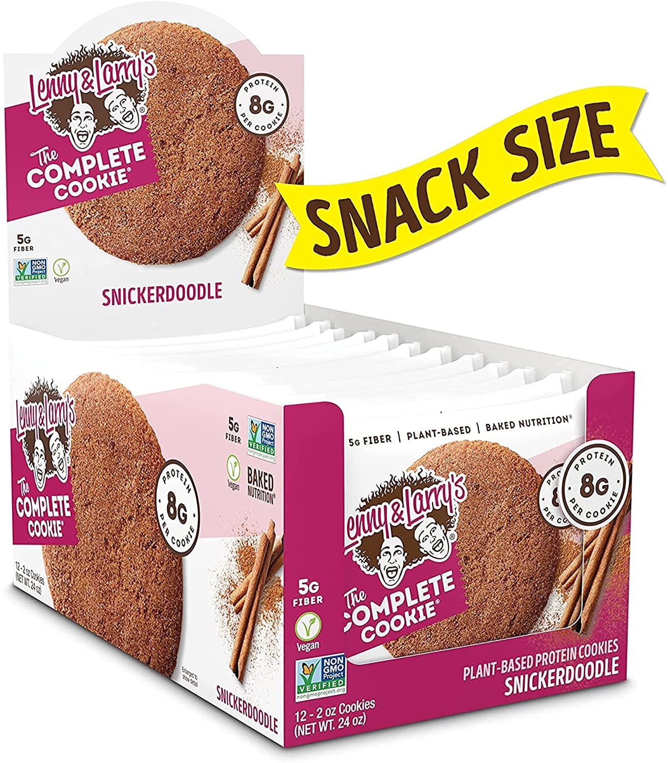 Lenny & Larry's The Complete Cookie, Snickerdoodle, 8g Plant Protein ...