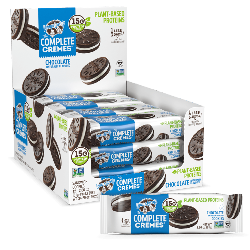 Lenny & Larry's The Complete Cremes, Plant-Based Protein Cookies, Chocolate, 12 ct