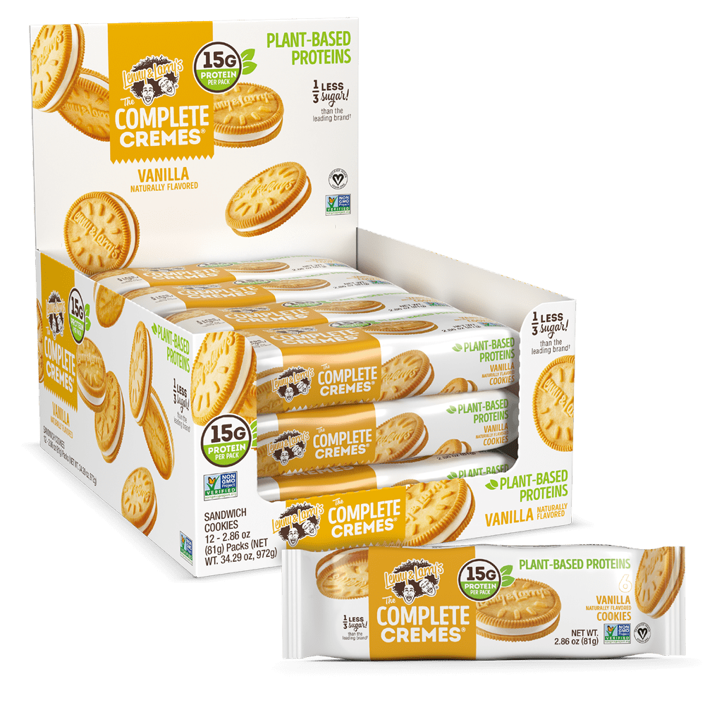Lenny & Larry's The Complete Cremes, Plant-Based Protein Cookies, Vanilla , 12 Ct