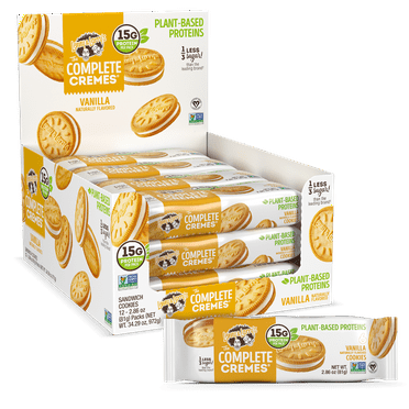 Lenny & Larry's The Complete Cremes, Plant-Based Protein Cookies, Vanilla , 12 Ct