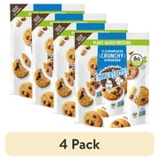 (4 pack) Lenny & Larry's The Complete Crunchy Cookies, Chocolate Chip, 4.25 oz, 1 Ct